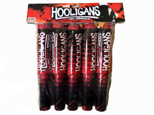 Hooligans torch smoke flare red 5 pcs