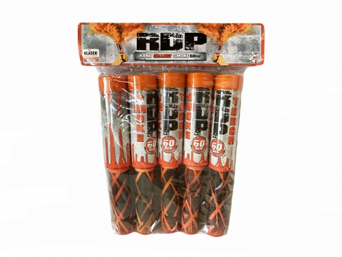 Orange smoke flare with burst fuse 5pcs