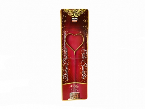 Heart-shaped sparkler 12cm