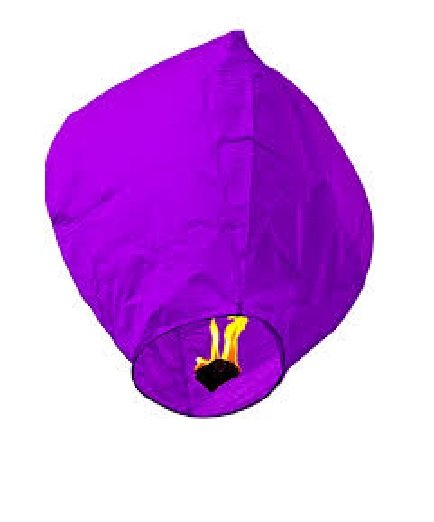 Flying lantern - purple 10pcs