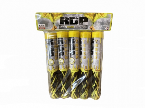 Yellow smoke flare with burst fuse 5pcs